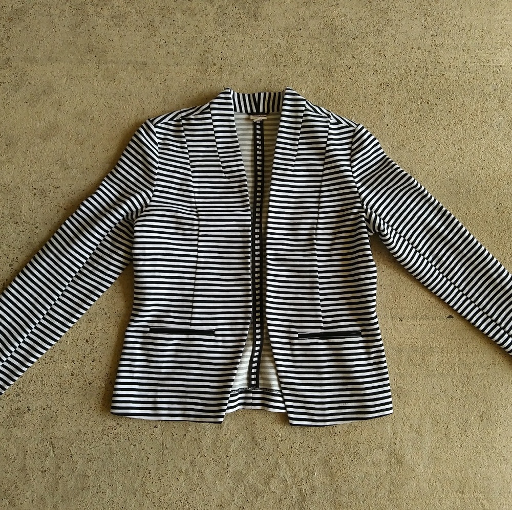 NWOT Merona Striped Long Sleeve Open Blazer